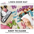 thumbnail image 5 of Happy Easter Y''all Flamingo Decorative Front Door Mat, Easter Eggs Welcome Doormat Indoor Outdoor Non-Slip Floor Entryway Rug, Spring Butterfly Lily Flower Home Kitchen Decoration 17x30 Inch, 5 of 6