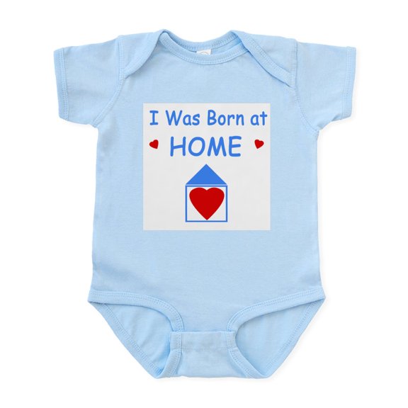 CafePress - I Was Born At Home Infant Bodysuit / Onesie - Baby Light Bodysuit, Size Newborn - 24 Months