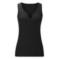 thumbnail image 6 of Posijego Women's Ribbed Tank Tops V Neck Sleeveless Basic Tank Tees Summer Casual Undershirts for Women, 6 of 7