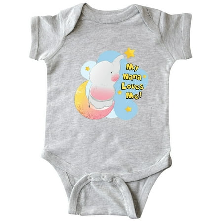 

Inktastic My Nana Loves Me Gift Baby Boy or Baby Girl Bodysuit