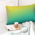 thumbnail image 4 of Fuzoiu Teal To Yellow Gradient Print Pillow Case with Hidden Zipper,Pillow Covers,Soft and Comfortable Pillowcase-16"x24", 4 of 6