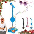thumbnail image 1 of The All in One Microphone Toy, 2026 New Music Microphone, Karaoke Machine with Adjustable Stand, Speaker and LED Lights, Multifunctional Singing Girls Boys (Microphone - Blue *1), 1 of 1