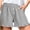 Gray, variant on CHGBMOK Womens Linen Striped Shorts Ruffle Casual Athletic Shorts Comfy Short Pants with Pockets Summer Beach Vacation Outfits