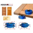thumbnail image 4 of Amana Tool SC558 2-PC Carbide Tipped 3-Wing Stile & Rail Tongue & Groove Cabinet Door 2-3/4 D x 1-3/4 CH x 1/2 & 3/4 Bore Shaper Cutter Set for 3/4 to 1-3/4 Material, 4 of 4