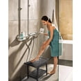 thumbnail image 6 of SONGMY Outdoor Shower-Bench-Seat | Stool-for-Inside-Shower | HDPE Waterproof Plastic | Bathroom Benches | Shaving Legs | Storage & Handles | Black | Indoor Outdoor Use | 21.8 x 14 x 18.1 Inch, 6 of 7