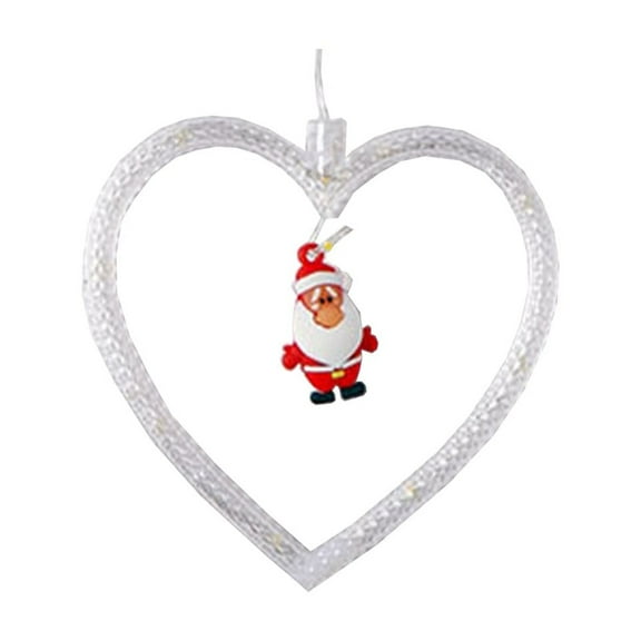 Beautynvta Christmas Window Lights, Suction Cup Christmas Lights for Window, Christmas Tree, Star, Bell, Snowflake, Heart, Warm White LED Battery Operated Christmas Window Decorations