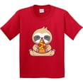 thumbnail image 3 of Inktastic Sloth Pizza Youth T-Shirt, 3 of 5