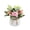 Purple, variant on Tuscom Artificial Rose Bush 7 Inch White Faux Flower Plant in Pot, Lifelike Plastic Rose Arrangement for Desk Office Living Room Shelf Photography Prop Home Gift