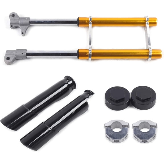 Front Fork Shocker, 49CC 2 Stroke Small Mini Fork Absorber Front Suspension Fork Shock for Off-Road Motorcycle Triple Dirt Pit Pro Trail Bike