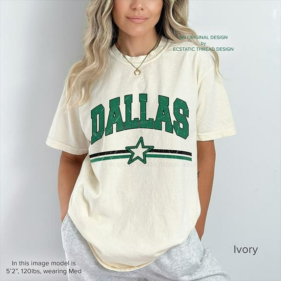 Comfort colors Dallas Hockey T-Shirt, Comfort Colors Vintage Style, Gift Ice Hockey Dallas Unisex