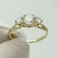 thumbnail image 2 of 2CT Simulated Diamond 925 Silver Three Stone Engagement Ring 14k Yellow Gold Plated, 2 of 2