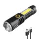 thumbnail image 1 of Lámpara XPE COB LED Linterna impermeable para acampar de antorcha de 4 modos para exteriores (Oro), 1 of 6