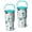 Greenish-blue, variant on 20oz Multicolored Flower Leaves Stainless Steel Tumbler with Top Handle,Pioneer Travel Coffee Mug Flip Straw Cup,Gifts for Women Girls Men Adults