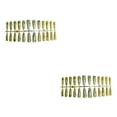 thumbnail image 1 of Uñas postizas Seitruly 24 Uds en forma de T estampado amarillo 2piezas, 1 of 1