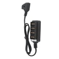 thumbnail image 1 of D Tap Male To 4 Female Splitter, Portable Stable Transmission Tension Resistant D Tap Male To 4 Female Power Cable  For V Interface Batteries, 1 of 8