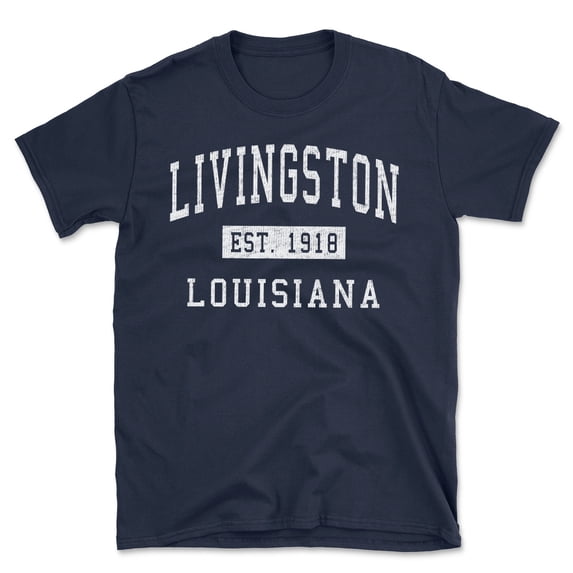 Livingston Louisiana Classic Established Men's Cotton T-Shirt