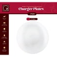 thumbnail image 2 of Round Charger Plates [13 Inch - 4 Pack] Disposable Plastic Dinner Plate Chargers , White Transparent Wedding Charger Plates, Elegant Table Chargers for Parties Holiday's and Events - Posh Setting, 2 of 4
