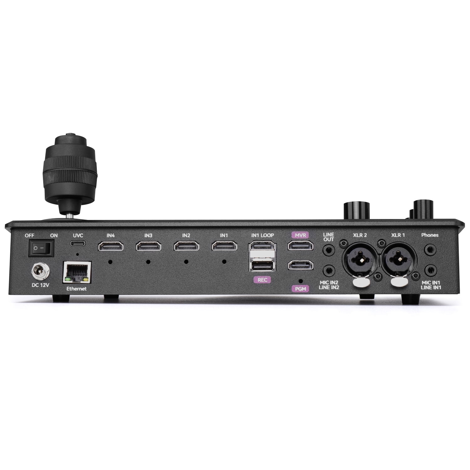 FoMaKo 4k HDMI Multi-Camera Video Mixer Switcher, Integrated Professional 4D Joystick PTZ Camera Controller, 5.5" FHD Screen, XLR Audio and USB/SD Recording,4K 60FPS Input, 1080p 60FPS Output,KC800