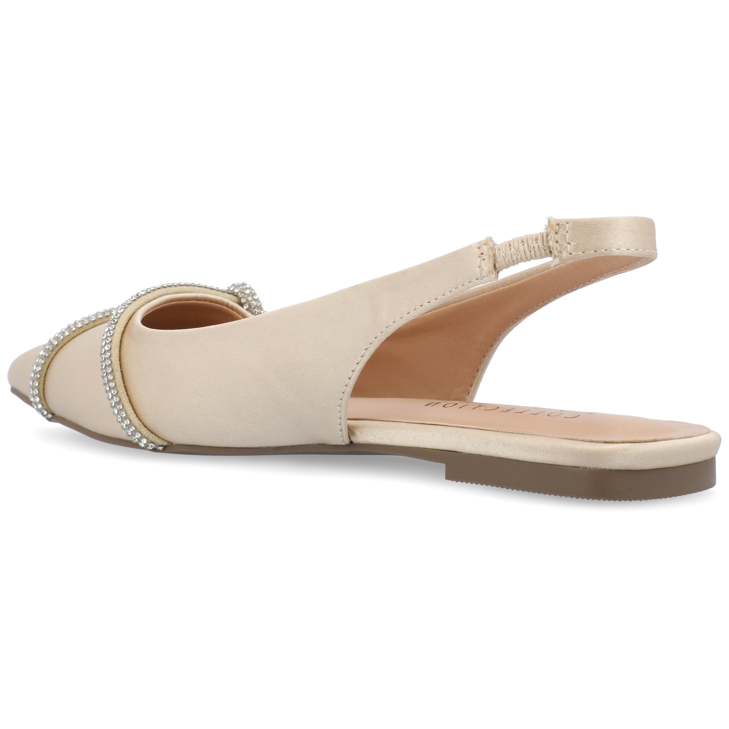 Journee Womens Rebbel Sling Back Pointed Toe Evening Dress Flats