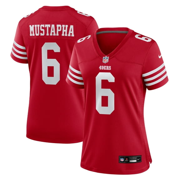 Women's Nike Malik Mustapha Scarlet San Francisco 49ers Team Game Jersey
