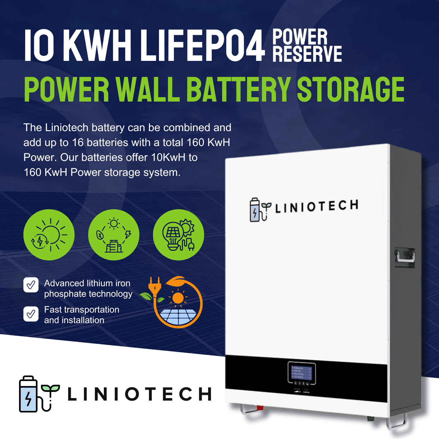 LINIOTECH LNT10K0228UL 15000-Watt Continuous Power Inverter with Power Reserve