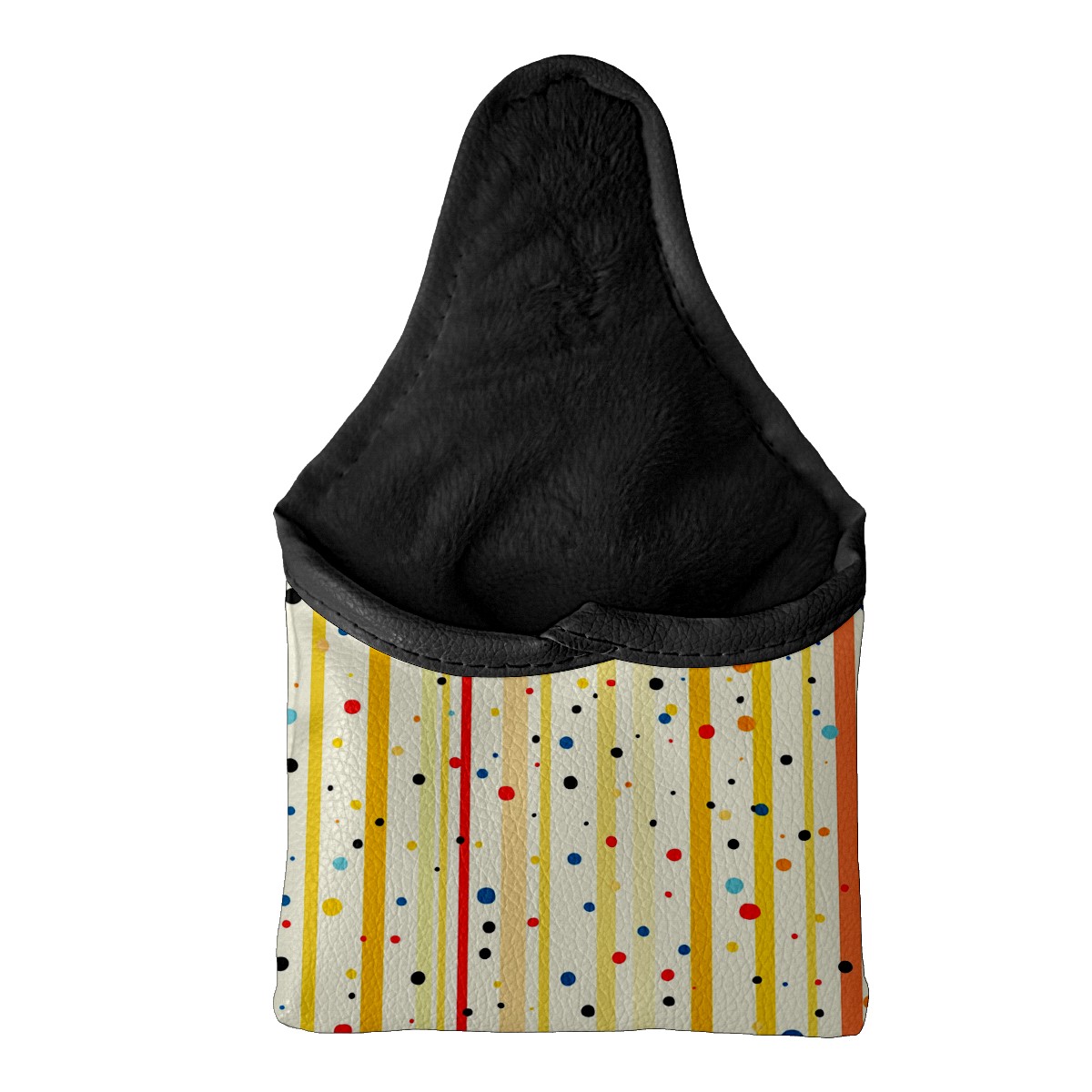 Golf Mallet Putter Cover Premium Leather Waterproof Golf Putter Head Cover with Magnetic Closure Colorful Polka Dots