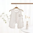 thumbnail image 2 of Tumotour Modal Rompers for Toddler Button Down Outfits Soft Fashion Newborn Clothes Summer Casual Sleeveless Jumpsuits Solid Color Onesie Bodysuits for Infant Baby Boy Girl, 2 of 3