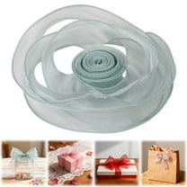 Mesh Sheer Organza Ribbon, Non-Wired Sheer Ribbon, Transparent Mesh Ribbon for Gift Wrapping, Wedding Invitations, Christmas Home Decor Crafts (1.47 inch Width*10 Yards)