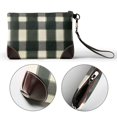 thumbnail image 5 of Leather Clutch 8 X 5. 5 In Wrist Strap And Hand Bag Easy To Carry Lightweight Waterproof And Durable Springgreen Buffalo Plaid Check Tartan Scotland_99154_1, 5 of 6