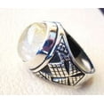 thumbnail image 4 of Golden Rutile Mans Ring, Natural Golden Rutilated Quartz, Quartz Silver Jewelry, 925 Silver Ring, Gift, Heavy Mens Ring, Arabic Design, Ottoman Style Ring, Christmas, Turkey Mens Signet Ring, 4 of 6