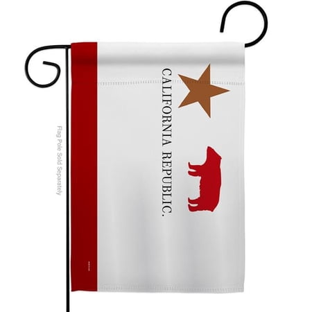 Americana Home & Garden G141190-BO 13 x 18.5 in. First Bear American State Garden Flag with Double-Sided House Decoration Banner Yard Gift