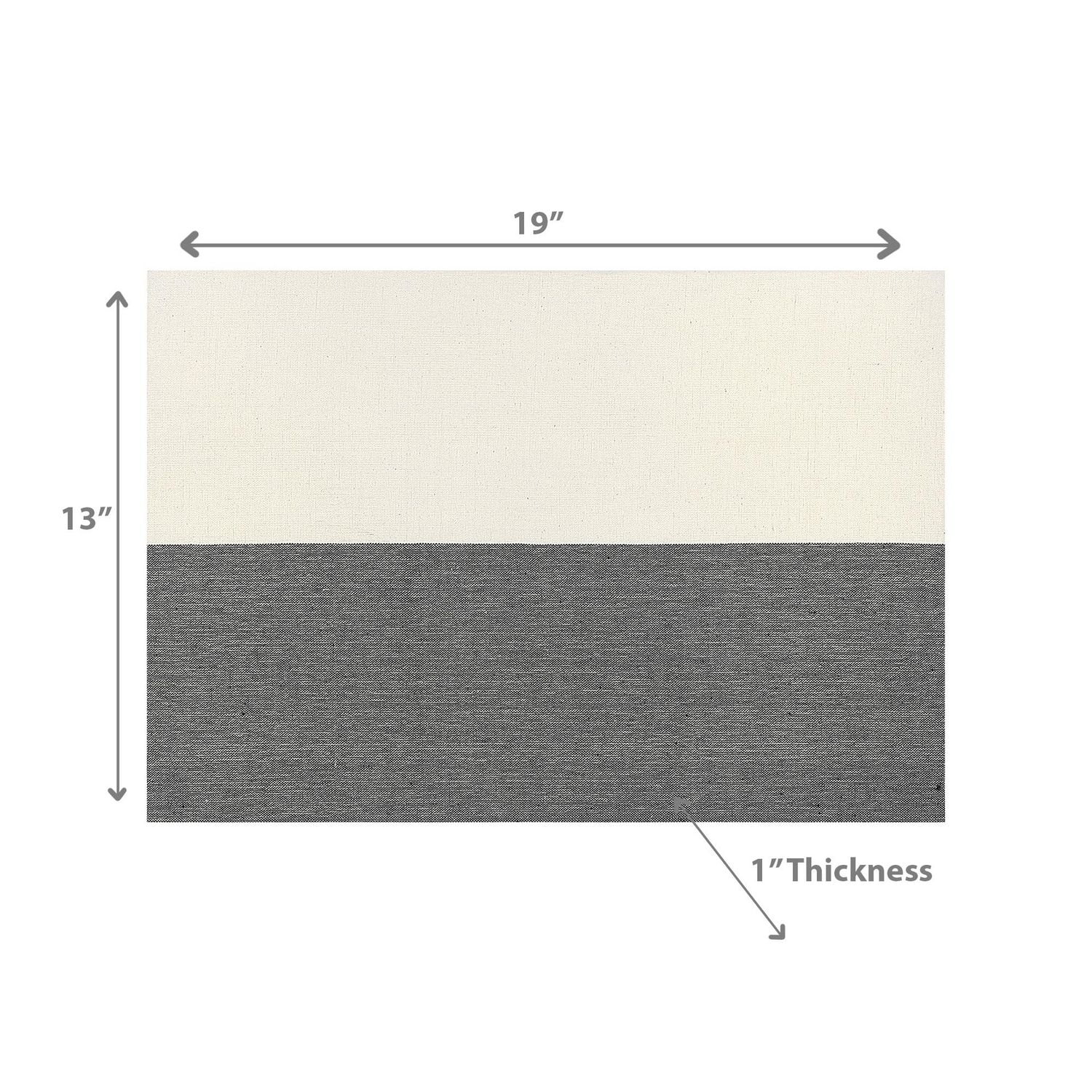 Fused Placemat Block Print Black - Set of 12