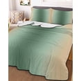 thumbnail image 2 of Quilts Full Size, Sage Green Khaki Ombre Soft Comforter Bedding Set for Bed, Modern Abstract Art Gradient Lightweight Quilted Bedspread with Pillow Cover(2 Pieces) for All Season, 78x90 Inch, 2 of 6