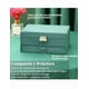 thumbnail image 2 of Estuche Xtellar Caja Organizador Joyero Joyas Joyería Aretes Retro Color Verde, 2 of 5