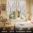 thumbnail image 5 of Spring Flower Swag Curtain Valance for Windows, Vintage Purple Lavender Linen Texture Window Treatments Short Swag Topper for Kitchen Windows Bathroom Bedroom, 36"x36", 5 of 8