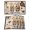 Yellow Mocha Brown Beige, variant on Farmhouse Coffee Time Placemats Set of 8, Vintage Gnomes DessertsBeige Burlap Placemats for Dining Table, Place Mats for Kitchen Tabletop, Waterproof Wipeable Dining Table Mats Set