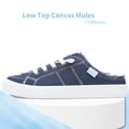 thumbnail image 4 of Obtaom Women Canvas Mules Memory Foam Clipper Fashion Sneakers Comfortable Slip-On Mule Backless Holiday Shoes（Navy Canvas US8）, 4 of 8