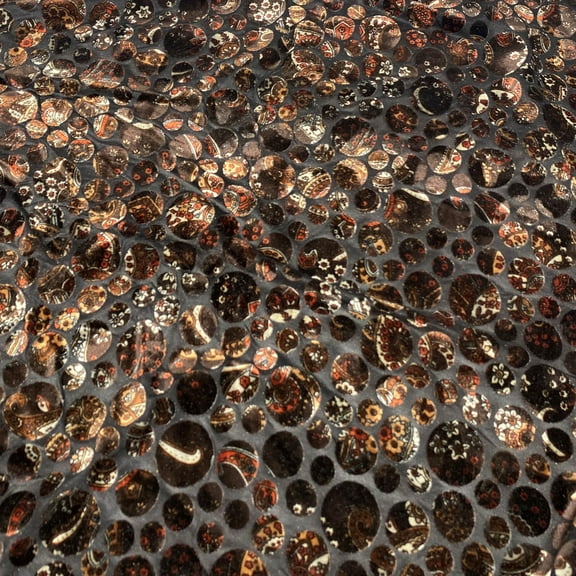 Polka Dot Paisley Print Burnout Velvet