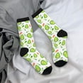 thumbnail image 5 of Pofeuu Kawaii Avocado Print Crew Socks, Adult Running Hiking Socks for Youth and Adult, 5 of 6