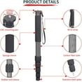 thumbnail image 4 of Professiona Heavy-Duty Carbon Fiber 70" Monopod/Unipod (Dual Optional Head) for Sony 18-200mm f/3.5-6.3 OSS, 4 of 7