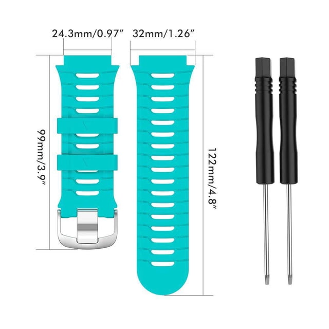 pitrice Silicone Watch Bands Replacement Bands Soft Comfortable with Steel Buckle Watch Strap Compatible for Garmin Forerunner 920XT