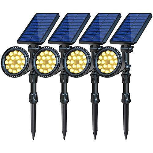 【4 Pack】Waterproof 2-in-1 Solar Powered Garden Lights LED Path Lights Auto On/Off with 2 Color Modes Outdoor Solar Lights for Lawn Yard Walkway Driveway Landscape OSORD Solar Pathway Lights Outdoor