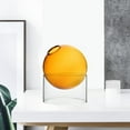 thumbnail image 2 of Jarrón de vidrio redondo creativo con burbujas, arreglo floral hidropónico, flores esféricas Naranja corto, 2 of 8
