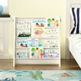 thumbnail image 2 of Hironpal Wood 4-Tier Foldable Kids Bookshelf Montessori Toddler Bookcase for Playroom Nursery Classroom Preschool, 2 of 10