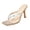 Silver, variant on Flip Flops Heels for Women Summer Solid Color Square Toe Heeled Sandals Casual Slip on Backless Mules Black Size 5.5