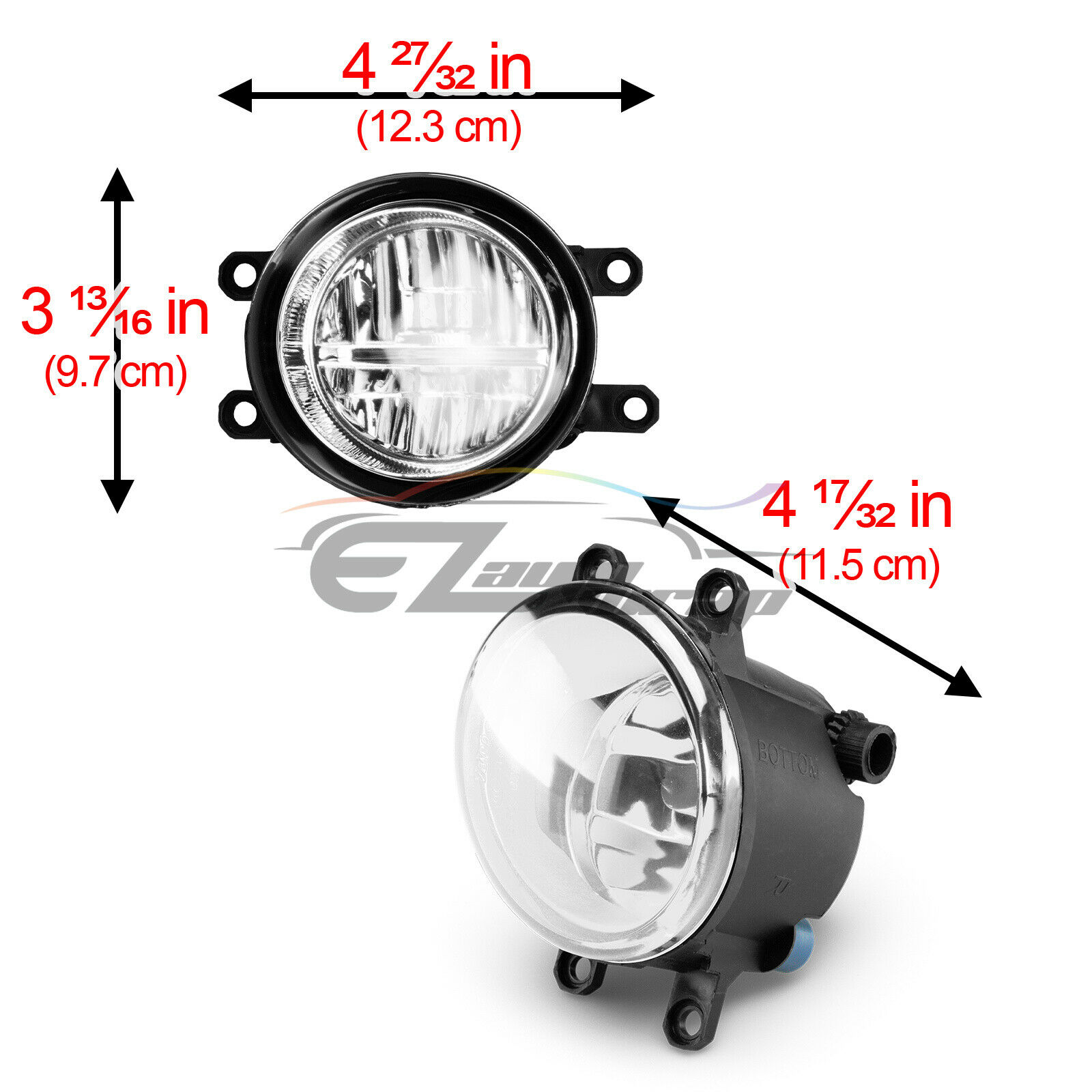 Pair 80W LED Fog Light Clear Len Replacement Upgrade For 10-11 Toyota Prius T5