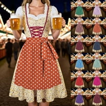 Jsaierl Oktoberfest Dress for Women Retro Medieval Victorian Goth Plus Size Dresses Cosplay Costumes Irish Steampunk Ball Gown Halloween Costumes