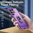 thumbnail image 2 of Decase for Samsung Galaxy S25 Ultra Case,Shockproof Protection,Rotating Ring Stand,Magnetic Car Mount Compatible, Scratch-Resistant, Dual Layer Hard PC + TPU Cover,K, 2 of 9
