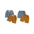 thumbnail image 2 of vera natura Toddler Boy Casual Shorts Solid Color Elastic Waist Pull On Short Pants with Pockets, 2 of 9