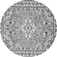 thumbnail image 1 of Ahgly Company Indoor Round Medallion Gray Traditional Area Rugs, 4' Round, 1 of 1